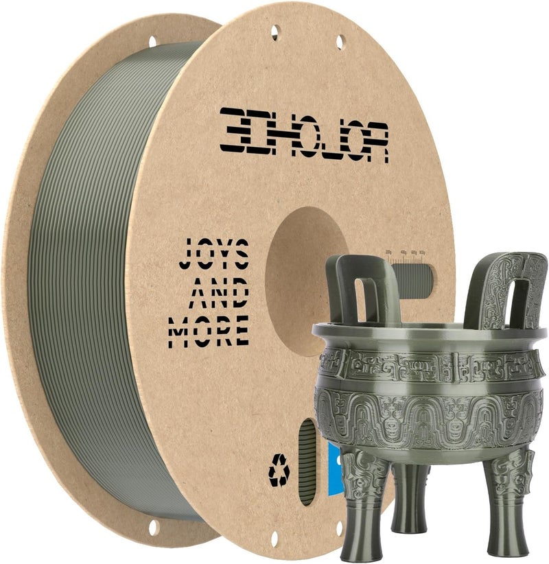 3DHoJor Silk PLA Filament 1.75mm, Silk PLA 3D Printer Filament, 2.2 LBS (1KG) Cardboard Spool, Fit Most FDM 3D Printer, Silk Bronze - Image 1